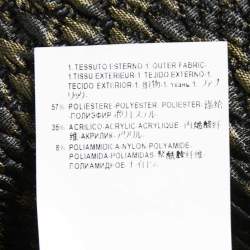 Pre Owned Versace Collection Black and Green Textured Knit Slim Fit Pants M