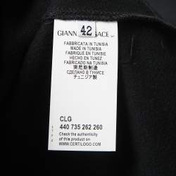 Pre Owned Versace Collection Black Knit Embroidered T-Shirt M