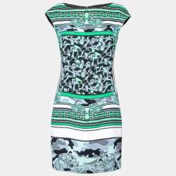 Versace Collection Multicolor Printed Crepe Mini Dress S