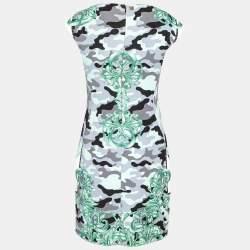 Versace Collection Multicolor Printed Crepe Mini Dress S