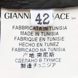 Versace Collection Black Jersey Sleeveless Ruched Mini Dress M
