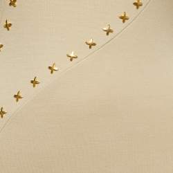 Pre Owned Versace Collection Beige Jersey Studded Dress S