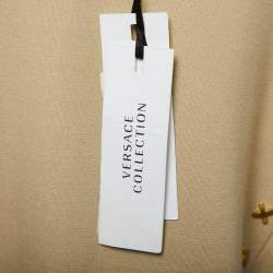 Pre Owned Versace Collection Beige Jersey Studded Dress S