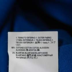 Pre Owned Versace Collection Blue Printed Cotton Knit Crewneck T-Shirt M