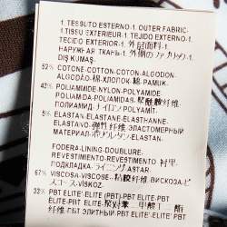 Pre Owned Versace Collection Blue Printed Knit Midi Fitted Skirt S