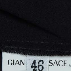 Pre Owned Versace Collection Black Silk Buttoned Mini Dress L 