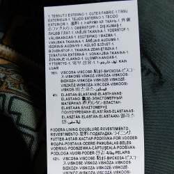 Pre Owned Versace Collection Dark Green Print Crepe Knee Length Skirt L