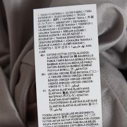 Pre Owned Versace Collection Grey/Green Printed Cotton Blend Sleeveless Sheath Dress S