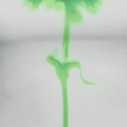 Pre Owned Versace Collection Grey/Green Printed Cotton Blend Sleeveless Sheath Dress S