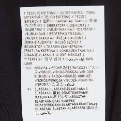 Pre Owned Versace Collection Black Logo Detailed Knit Cold Shoulder Top S