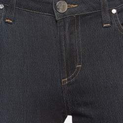 Pre Owned Versace Collection Navy Blue Denim Pocket Embellished Jeans M Waist 28"