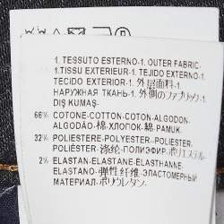 Pre Owned Versace Collection Navy Blue Denim Pocket Embellished Jeans M Waist 28"