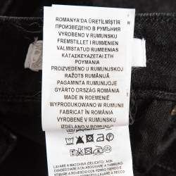 Pre Owned Versace Collection Black V Studded Denim Slim Jeans S Waist 26"