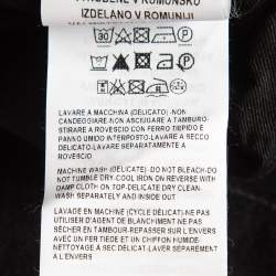 Pre Owned Versace Collection Black V Studded Denim Slim Jeans S Waist 26"