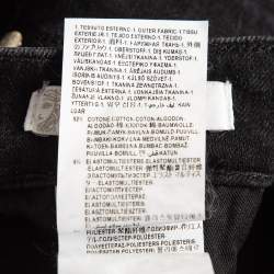 Pre Owned Versace Collection Black V Studded Denim Slim Jeans S Waist 26"