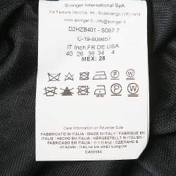 Pre Owned Versace Jeans Couture Metallic Flora Baroque Sequin Paillettes Mini Bodycon Dress S