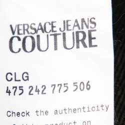 Pre Owned Versace Jeans Couture Blue Denim Pleated Sleeveless Dress M