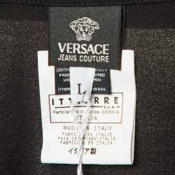 Versace Jeans Couture Black Jersey Trim Detail T-Shirt L