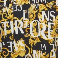 Versace Jeans Couture Black Baroque Printed Cotton Shirt L