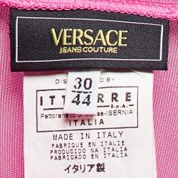 Pre Owned Versace Jeans Couture Pink Jersey Asymmetric Hem Dress M