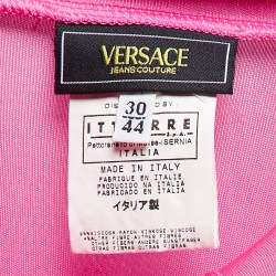 Pre Owned Versace Jeans Couture Pink Jersey Asymmetric Hem Dress M