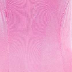 Pre Owned Versace Jeans Couture Pink Jersey Asymmetric Hem Dress M