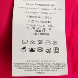 Pre Owned Versace Jeans Couture Pink Stretch Satin Crop Top M