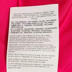 Pre Owned Versace Jeans Couture Pink Stretch Satin Crop Top M