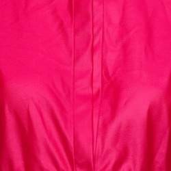 Pre Owned Versace Jeans Couture Pink Stretch Satin Crop Top M