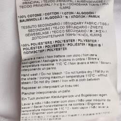 Pre Owned Versace Jeans Couture White Mesh & Cotton Overlay Top M