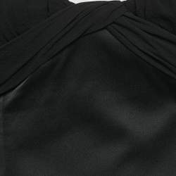 Pre Owned Versace Jeans Couture Black Draped Sleeveless Short Dress XXS
