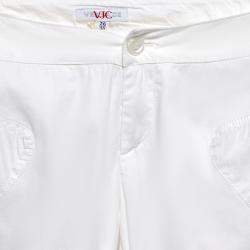 Versace Jeans Couture White Cotton Trousers S