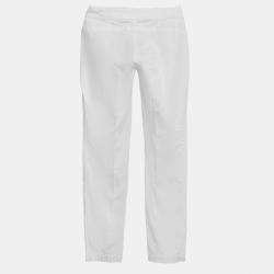 Versace Jeans Couture White Cotton Trousers S