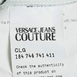 Pre Owned Versace Jeans Couture Green Paisley-Floral Print Jersey Sweatshirt M