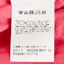 Pre Owned Versace Jeans Couture Pink Embellished Cotton Blend Sleeveless Top M