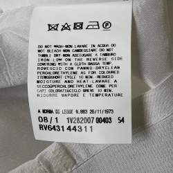 Pre Owned Versace Jeans Couture White Abstract Print Cotton Blend Mini Dress S