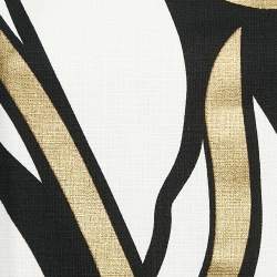 Pre Owned Versace Jeans Couture White Abstract Print Cotton Blend Mini Dress S