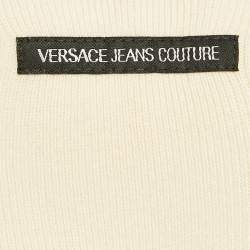 Pre Owned Versace Jeans Couture Chiffon and Rib Knit Trim Joggers S