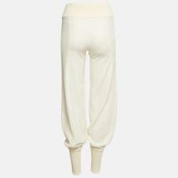 Pre Owned Versace Jeans Couture Chiffon and Rib Knit Trim Joggers S