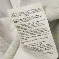 Pre Owned Versace Blue/Pink Garland Sun Print Satin Pleated Mini Skirt S