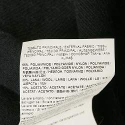 Pre Owned Versace Jeans Couture Black Logo Applique Detail Knit Mini Dress L