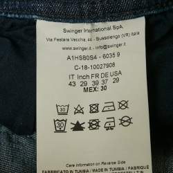 Pre Owned Versace Jeans Blue Washed Denim Jeans M Waist 30"