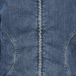 Pre Owned Versace Jeans Couture Blue Denim Zip-Up Jacket L