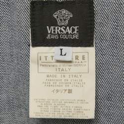 Pre Owned Versace Jeans Couture Blue Denim Zip-Up Jacket L
