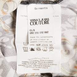 Pre Owned Versace Jeans Couture Black Baroque Print Jersey Bodysuit S