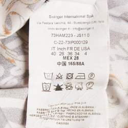 Pre Owned Versace Jeans Couture Black Baroque Print Jersey Bodysuit S