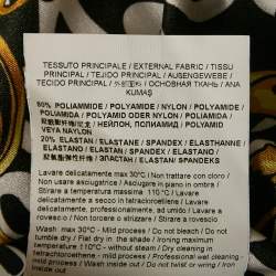 Pre Owned Versace Jeans Couture Black Baroque Print Jersey Leggings S