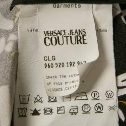 Pre Owned Versace Jeans Couture Black Baroque Print Jersey Leggings S