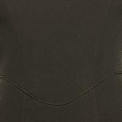 Pre Owned Versace Jeans Couture Black Crepe Buckle Detail Sleeveless Dress S