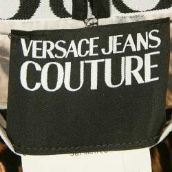 Versace Jeans Couture Brown Leopard Print Jersey Bermuda Shorts S